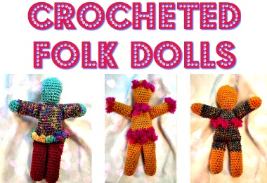 colorful Crocheted Dolls DIY Free printable tutorial